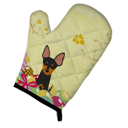 Carolines Treasures Easter Eggs English Toy Terrier Oven Mitt BB6109OVMT